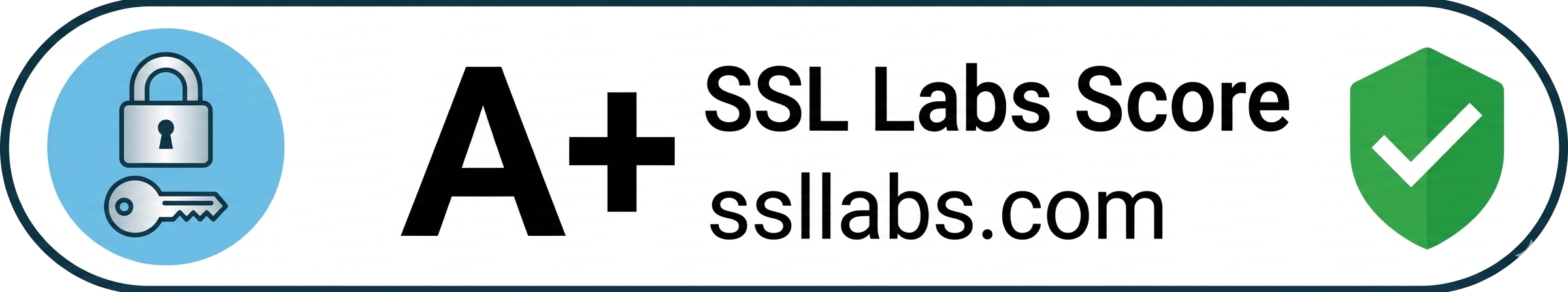 SSLlabs.com A+ score badge